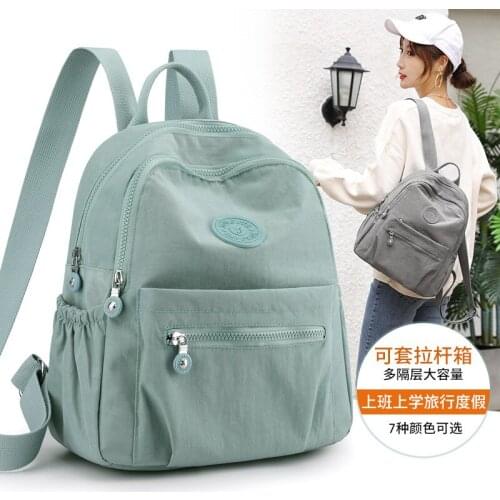 Backpack Ladies 2021 New Womens Fresh and Sweet Nylon Cloth Backpack Fashion Casual Light Travel Schoolbag Women