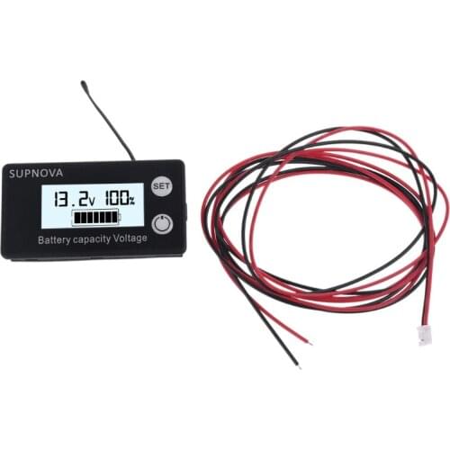 1M Lead Cable Battery Capacity Indicator Lead Acid LiFePO4 Lithium DC 8-100V 12V