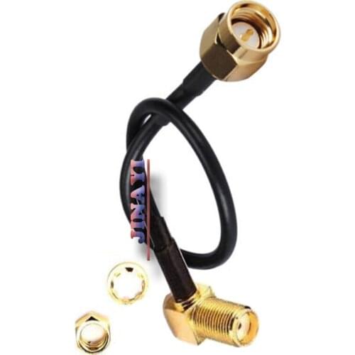 10pcs 5cm Right Angle SMA Female Jack to SMA male Plug RF Pigtail Coaxial Jumper Antenna Cable RG174