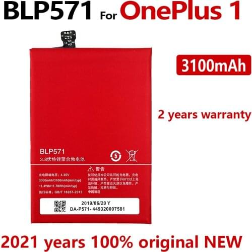 100% Original 3100mAh BLP571 Battery For OnePlus 1 A0001 Mobile Phone High quality Batteries With Tracking number