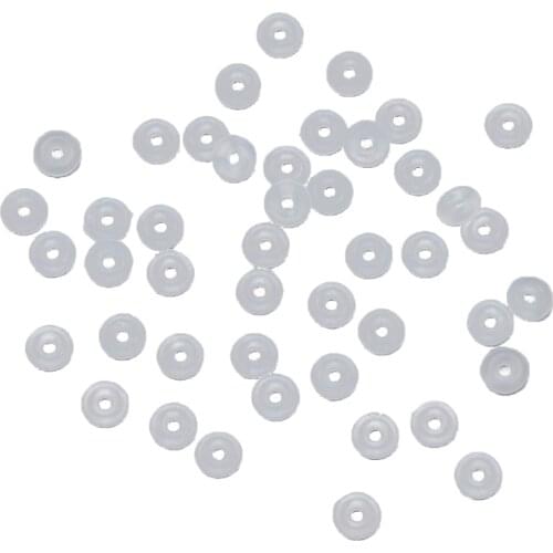 100Pcs Silicone Rubber Stoppers Rings Bracelet Lock Spacer Beads Jewelry Making N0HE