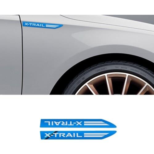 2PCS Stainless Steel Side Wing Badge Emblem Fender for Nissan X-TRAIL XTRAIL T30 T31 T32 Accessories Car Styling