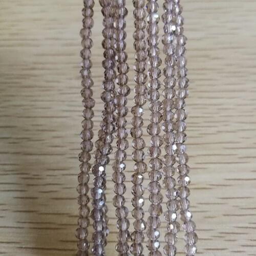 3mm 4mm Glitter Gray Colour 32 Faceted Ball Beads machine cut crystal glass beads Trimming Rhinestones DIY Pendant