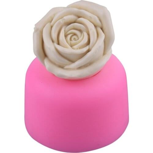 3D Stereo Rose Fondant Silicone Mold Aromatherapy Gypsum Mold Ice Cream Chocolate Mold DIY Baking