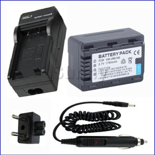 Battery + Charger for Panasonic HC-V10,HC-V100,HC-V100M,HC-V500,HC-V500M,HC-V700,HC-V700M,HDC-TM55,HDC-TM80,HDC-TM90 Camcorder
