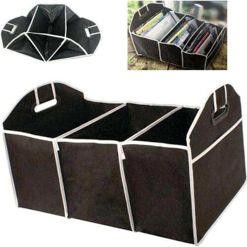 Car Collapsible Boot Truck Space Save Tidy Storage Box Black RV Camper SUV Van Foldable Organizer Bag Container Case Protable
