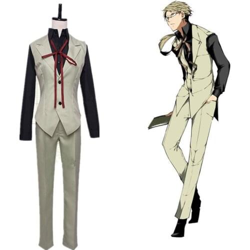 Bungo Stray Dogs Cosplay Kunikida Doppo Cosplay Full Set Uniform Costume Japanese Anime Halloween Carnival for Adult Full Sets