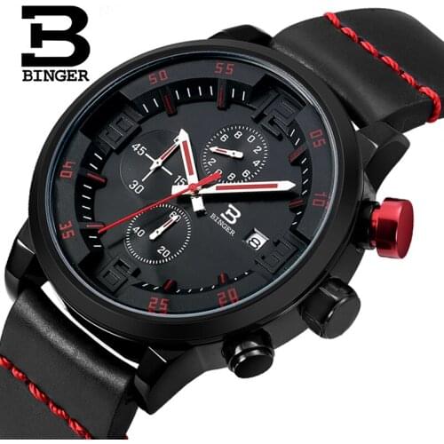 Watches Men BINGER Brand Men Sport Watches Mens Quartz Clock Man Casual Military Waterproof Wrist Watch relogio masculino 2019