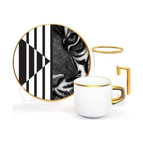 Drop Focus Handled Tea & Coffee Set 18 pieces Tigris