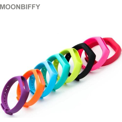 Colorful Silicone Wrist Strap Bracelet Double Color Replacement watchband for Original Miband 2 Xiaomi Mi band 2 Wristbands