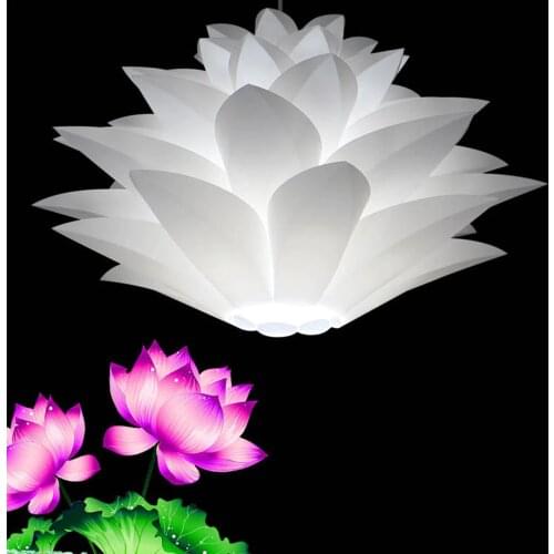 DIY Lotus Shape Ceiling Hanging Light Chandelier Shape Ceiling Light Lampshade Decorative Light Long Serving Life