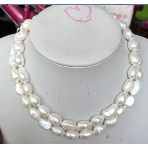 Elegant 12-13mm south sea white pearl necklace 50inch