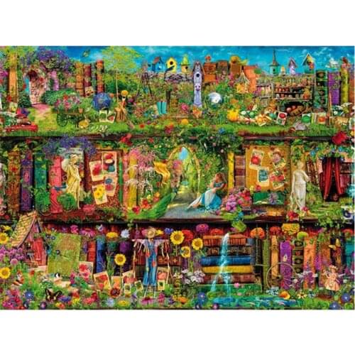Full square/round 5D DIY Diamond Painting Grimms Fairy Library picture Mosaic Diamond Embroidery Sale Decoration Painting GH577