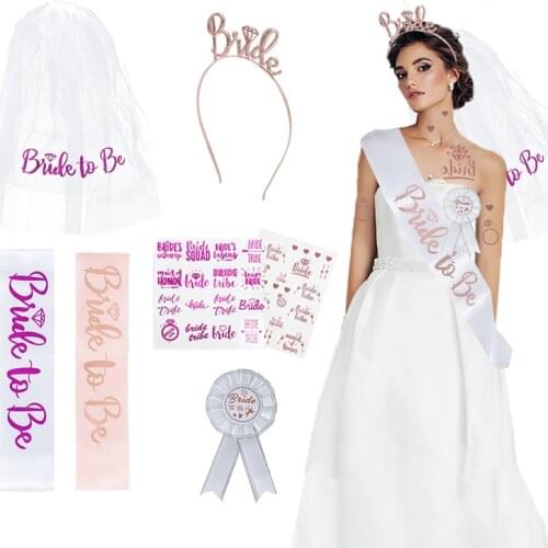 Team Bride To Be Satin Ribbon Sash Bridal Shower Bachelorette Party Hen Party Marriage Gifts Decoration Wedding Veil Accessories