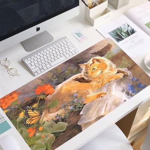 Kawaii Mouse Pad Cute Cat Animal Mouse Mat Gaming Player Gamer mousepad Laptop mousepad keyboard Mouse pad non-skid mouse pad