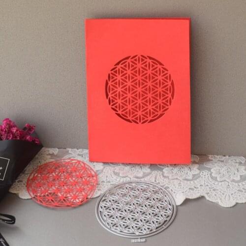 Circle Window Grille Frame Metal Cutting Dies Stencils for DIY Scrapbooking Album Decorative Embossing Handmade Paper Cards