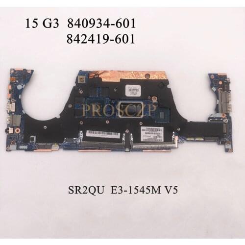 For HP ZBOOK 15 G3 Laptop Motherboard E3-1545M V5 CPU M1000M With 840934-601 840934-001 842419-601 LA-C401P 100% working well