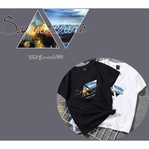 Fashion City Stickers Thermal Girls Boys Gift Badges Washable New Design Diy Accessory Heat Transfer Clothing Decor Patches