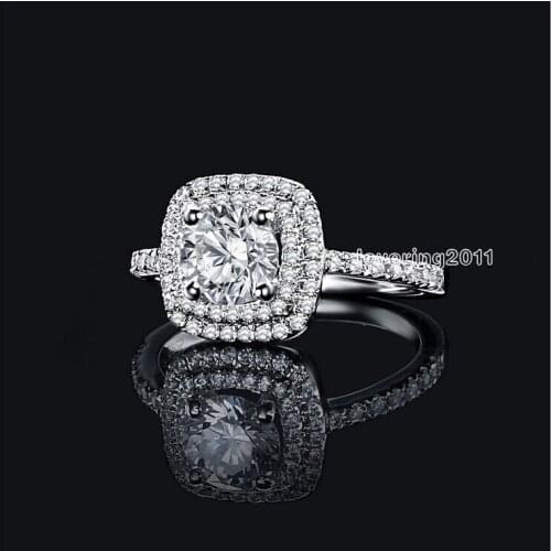 Choucong Fashion Jewelry 925 Sterling Silver Pave Setting AAA Cubic Zirconia Simulated stones Wedding Women Ring Gift Size 5-10