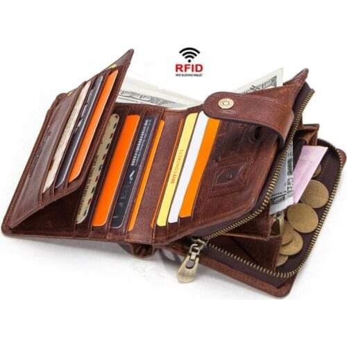Vintage Men Wallet Genuine Leather Short Wallets Male 2020 New Multifunctional Cowhide Male Purse Coin Pocket Photo Card Holder