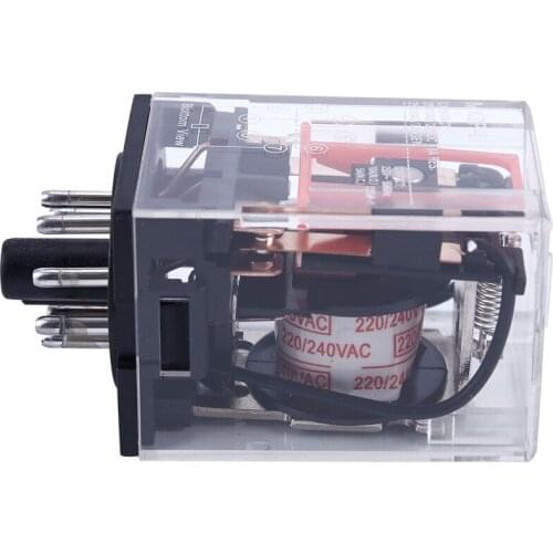 AC 220V/230V Coil Voltage PCB Power Relay 8 Pins DPDT 2NO 2NC MK2P-1