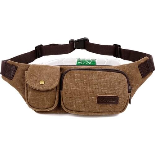 New Canvas Waist Bag Fashion Sports Bag Multifunctional Waterproof Waist Bag