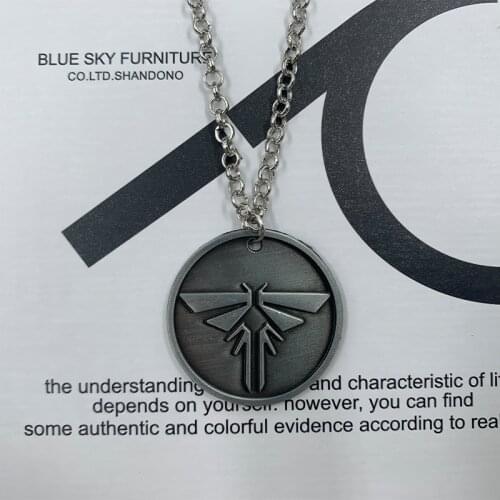 Men Women The Last Of Us 2 Necklace Firefly Logo Letters Dogtag Joel Ellie Tess Pendant Vintage Retro Hot Game Jewelry