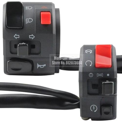 Moto Switch 22mm Motorcycle Switches Motorbike Horn Button Turn Signal Electric Fog Lamp Light Start Handlebar Controller Switch