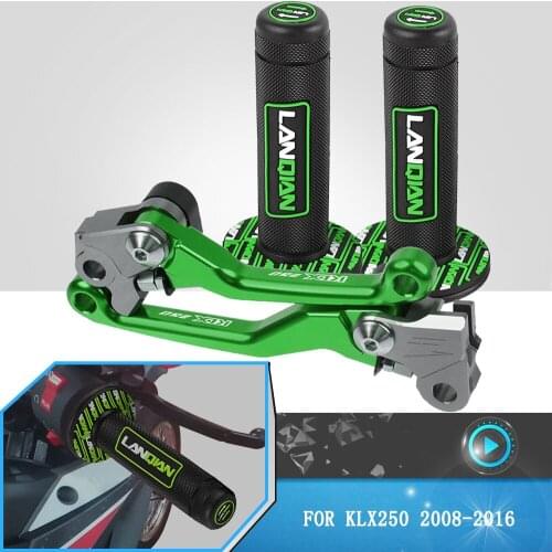 Dirt Pit Bike Motocross 7/8" Hand Grips Brake Clutch Levers Handlebar Grip For Kawasaki KLX250 klx 250 2008-2016 2015 2014 2013