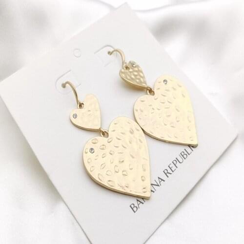 Japanese and Korean style fashion temperament beautiful net red new earrings earrings E61 texture personality versatile