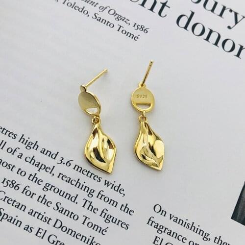 European exaggerated irregular earrings female retro personality earrings 925 sterling silver earrings holiday gifts