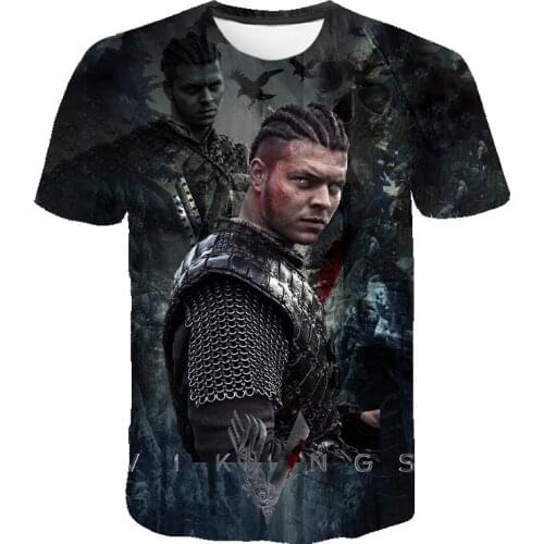 TV Series Vikings 3D Print T-shirt Summer Men Women Ragnar Lothbrok Short Sleeve T Shirts Unisex Tops Fashion Casual Tees