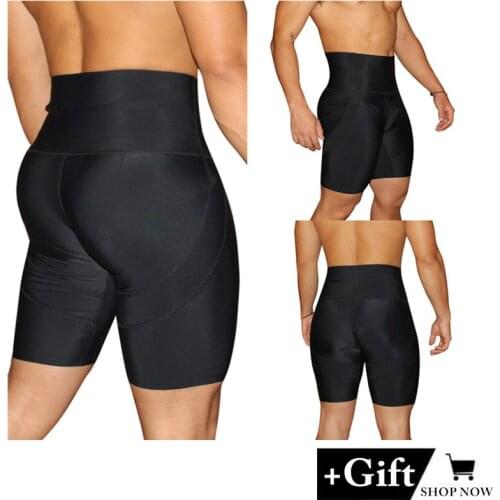 Mens Body Shaper Shorts Waist Trainer Tummy Control Slimming Shapewear Butt and Hip Enhancer Booty Padded Underwear Body Shaper