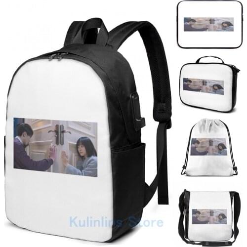 Funny Graphic print Meteor Garden Daoming si and Shancai USB Charge Backpack men School bags Women bag Travel laptop bag