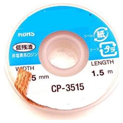 1pcs 1.5m solder 3.5mm Copper Desoldering Braid Solder Remover Wick Wire Cable CP-3515