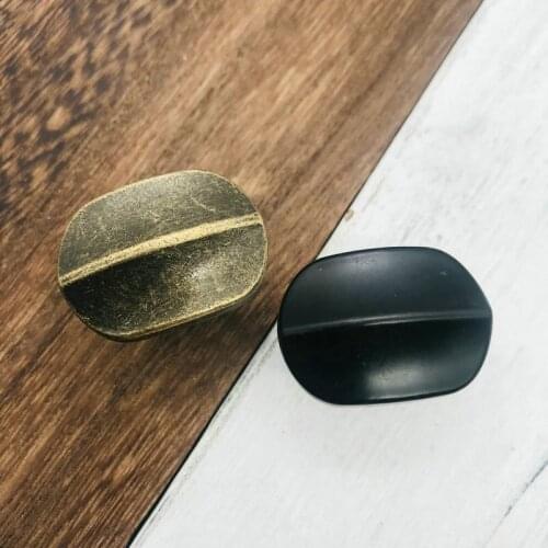 1Pcs Chinese Antique Furniture Handles Oval Vintage Cabinet Knobs and Handle Door Closet Cabinet Drawer Pull Handle for Kitchen