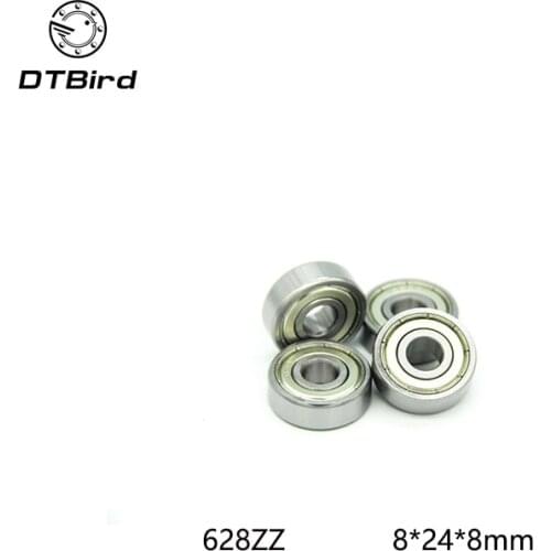 10pcs Free shipping 628ZZ ABEC5 8x24x8mm miniature deep groove ball bearing 8*24*8mm 628 zz