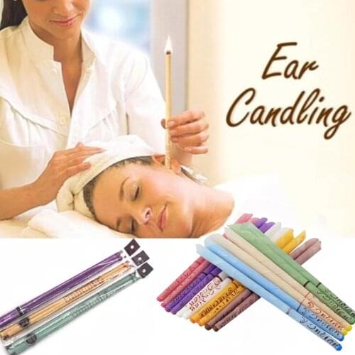 10pcs Earwax Candles Hollow Blend Cones Beeswax Cleaner Aromatherapy Ear Wax Removar Ear Treatment Care Tools Healthy Therapy