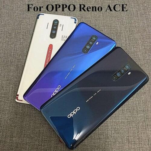 100% Original Back cover For OPPO Reno ACE Case Back Housing Battery cover Case For oppo ace Back cover Camera Glass Lens Frame