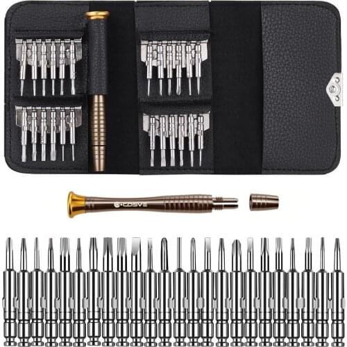 25 in 1 Screwdriver Set Portable Driver Bits Mini Precision Screwdriver Tool set for PC, Glasses, Mobile Phone, Laptop, Watch