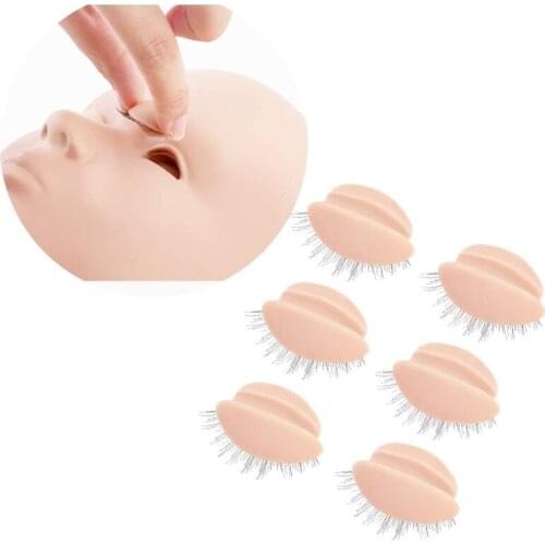 3Pair Silicone Eyelashes Mannequin For Eyelashes Extension Practice For Practice Head Mannequin Eyelashes Training Mannequin Kit