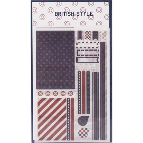 3PCS New Cartoon Cute British Style Children Stationery Stickers For DIY Albums Scrapbooking Diary Decoration Depicting