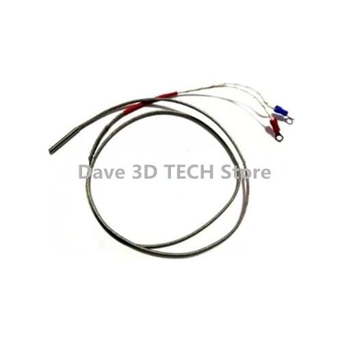 3D printer accessory K type thermocouple shielded temperature measuring cable 3m Nickel-chromium alloy top quality