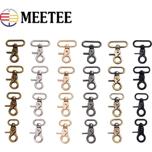 5Pcs 13-50mm Metal Gold Silver Belt Buckle Strap Bag Clasps Lobster Swivel Trigger Clips Snap Hooks Handbag Metal Buckles H4-1