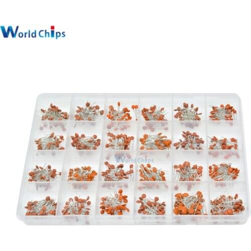 960pcs 24value*40pcs Ceramic Capacitor Assortment Kit 2PF-0.1UF 50V Ceramic Capacitors diy electronic Capacitors Pack with Box