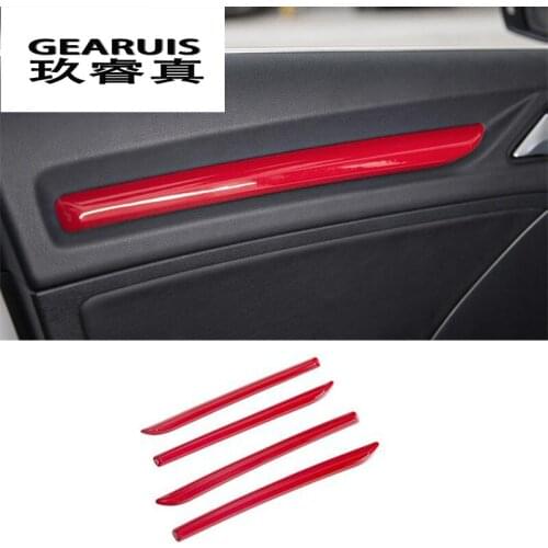 Car Styling Auto Door panel Decoration Covers Stickers Trim Carbon Fiber For Audi A3 8V 2014-2018 Year interior Auto Accessories