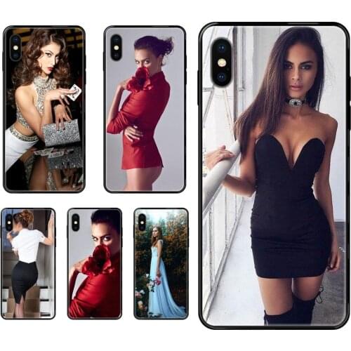 Special Luxury Black Soft Phone Case Hot Sex Sexy Girl Inspirational For Galaxy S5 S6 S7 S8 S9 S10 S10e S20 edge Lite Plus Ultra