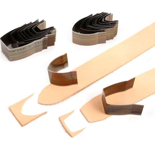 DIY Handwork Leather Belt V Shape punch cutter square leather end cutter Japan Steel leather fillet 10pcs 15-40mm