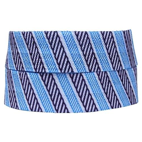 FLRA ElasticWholesale blue stripe fold over elastic ribbon