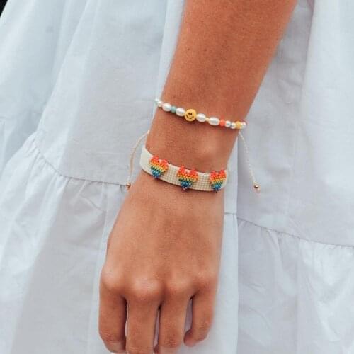 Go2boho Miyuki Bracelet Set For Women Rainbow Heart Jewelry Accessories Pearl Bracelets Handmade Woven Pulseras Bijoux
